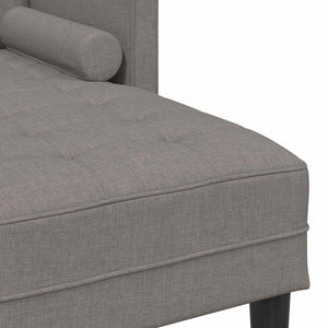 Sofa Set Taupe 2-teilig mit Kissen