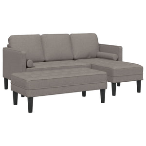 Sofa Set Taupe 2-teilig mit Kissen