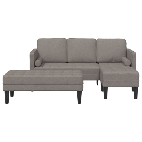 Sofa Set Taupe 2-teilig mit Kissen