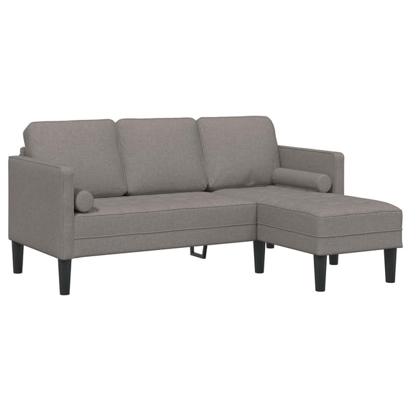 Sofa Set Taupe 2-teilig mit Kissen