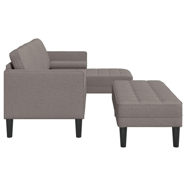 Sofa Set Taupe 2-teilig mit Kissen