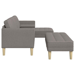 Sofa Set Taupe 2-teilig mit Kissen