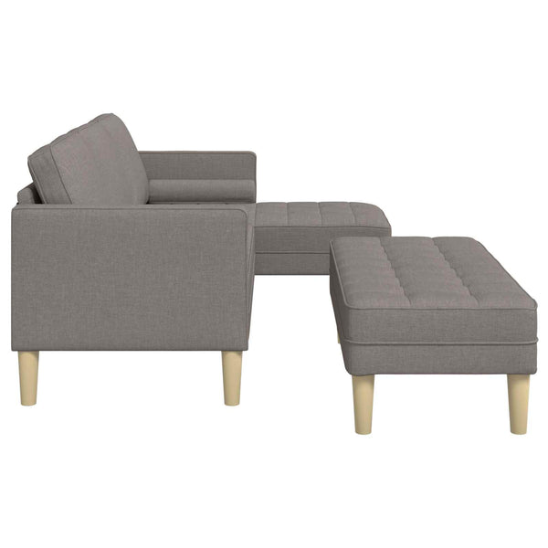Sofa Set Taupe 2-teilig mit Kissen