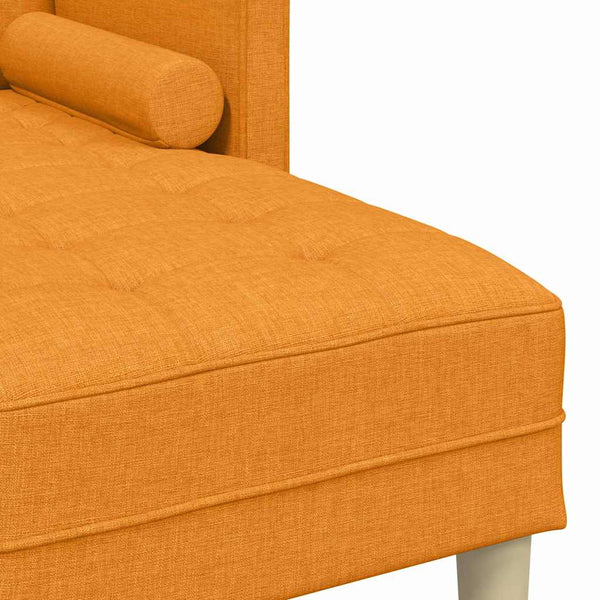 Dunkelgelbes 2-teiliges Sofa-Set mit Kissen