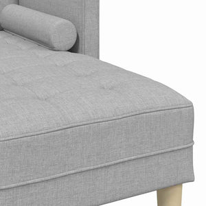 Sofa Set Wolkengrau mit Kissen, 2-teilig