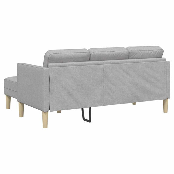 Sofa Set Wolkengrau mit Kissen, 2-teilig