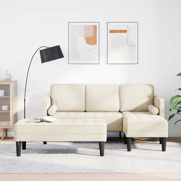 Leinen Sofa Set mit Kissen