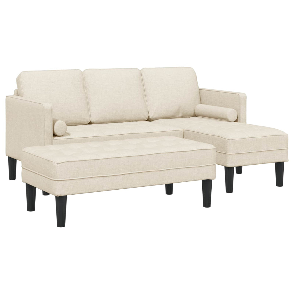 Leinen Sofa Set mit Kissen