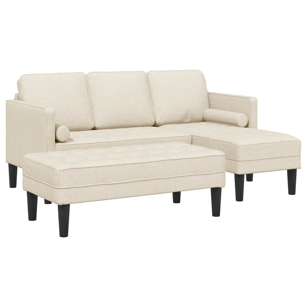 Leinen Sofa Set mit Kissen