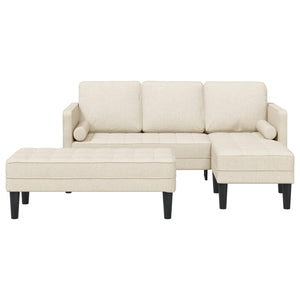 Leinen Sofa Set mit Kissen