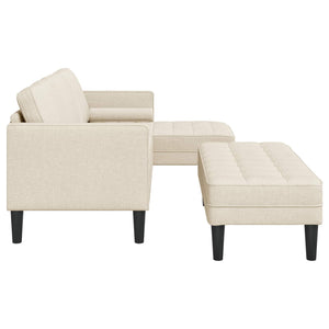 Leinen Sofa Set mit Kissen