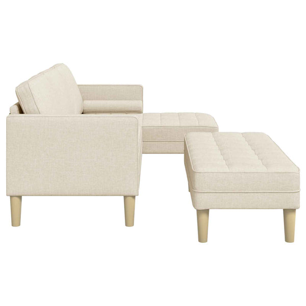Leinen Sofa Set mit Kissen