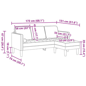 Leinen Sofa Set mit Kissen