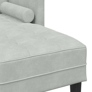 2-teiliges Sofa-Set Hellgrau mit Kissen