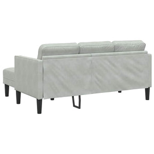 2-teiliges Sofa-Set Hellgrau mit Kissen