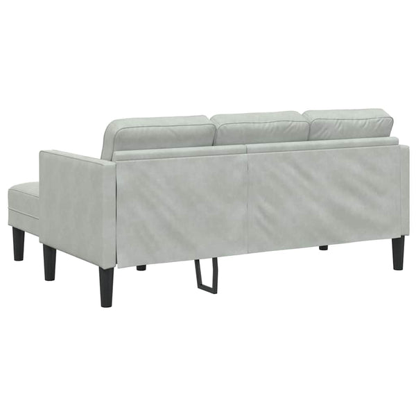 2-teiliges Sofa-Set Hellgrau mit Kissen