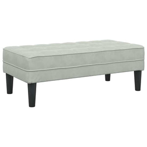2-teiliges Sofa-Set Hellgrau mit Kissen
