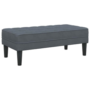 Dunkelgraues Sofa-Set mit Kissen, 2-teilig
