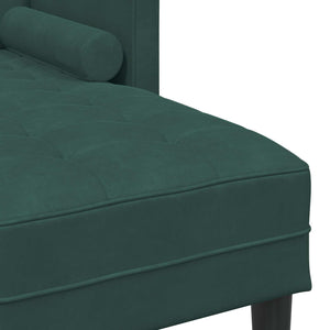 Dunkelgrünes 2-teiliges Sofa-Set mit Kissen