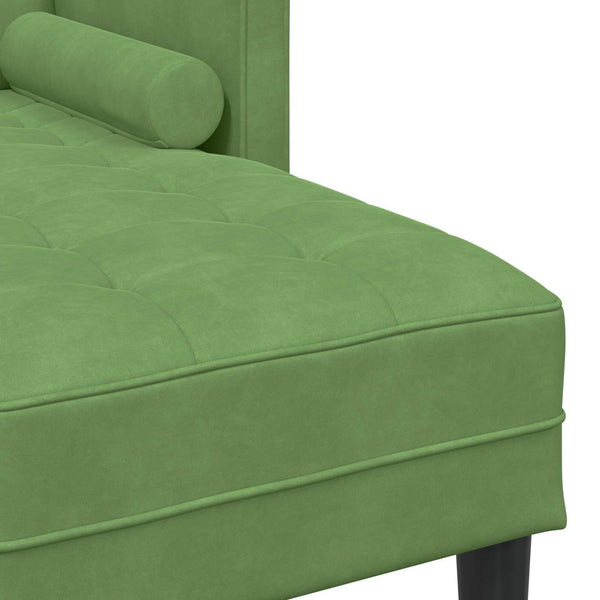 Hellgrünes Sofa-Set mit Kissen, 2-teilig