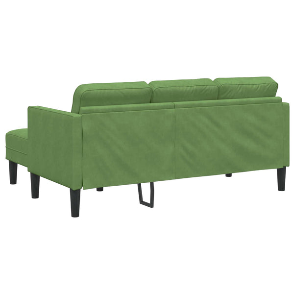 Hellgrünes Sofa-Set mit Kissen, 2-teilig