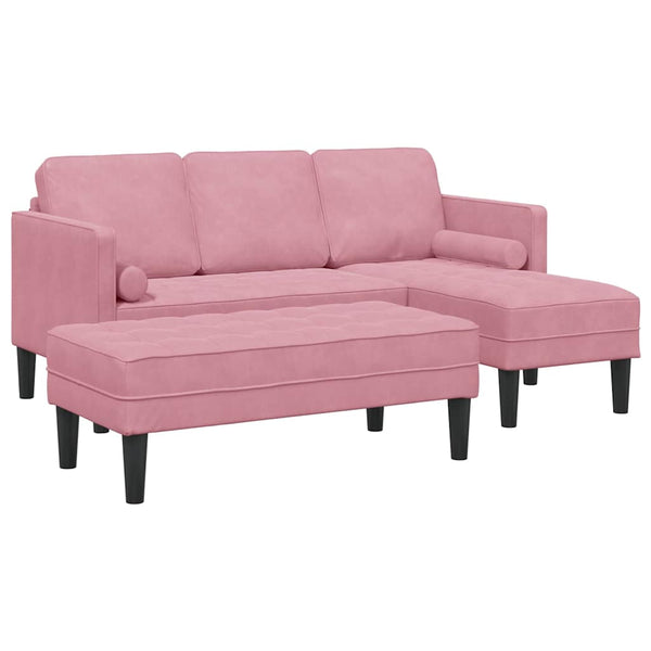 Rosa Sofa Set mit Kissen