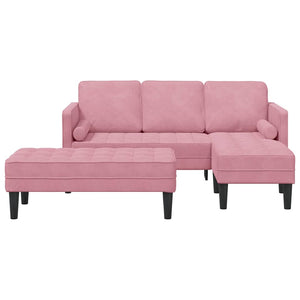 Rosa Sofa Set mit Kissen