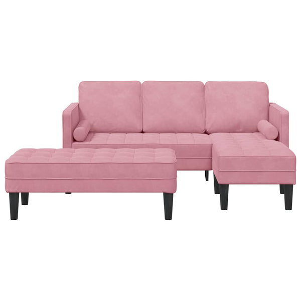 Rosa Sofa Set mit Kissen
