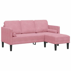 Rosa Sofa Set mit Kissen