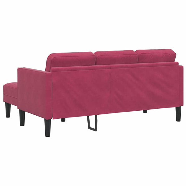 Weinrotes Sofa-Set mit Kissen