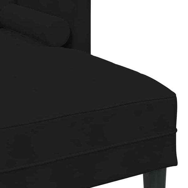 Schwarzes Sofa Set mit Kissen