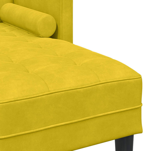 Gelbes Sofa Set mit Kissen, 2-teilig