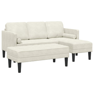 Creme Sofa Set mit Kissen