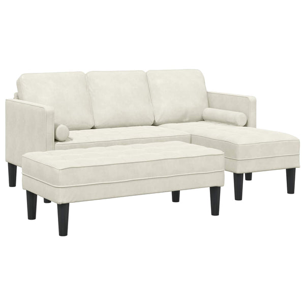 Creme Sofa Set mit Kissen