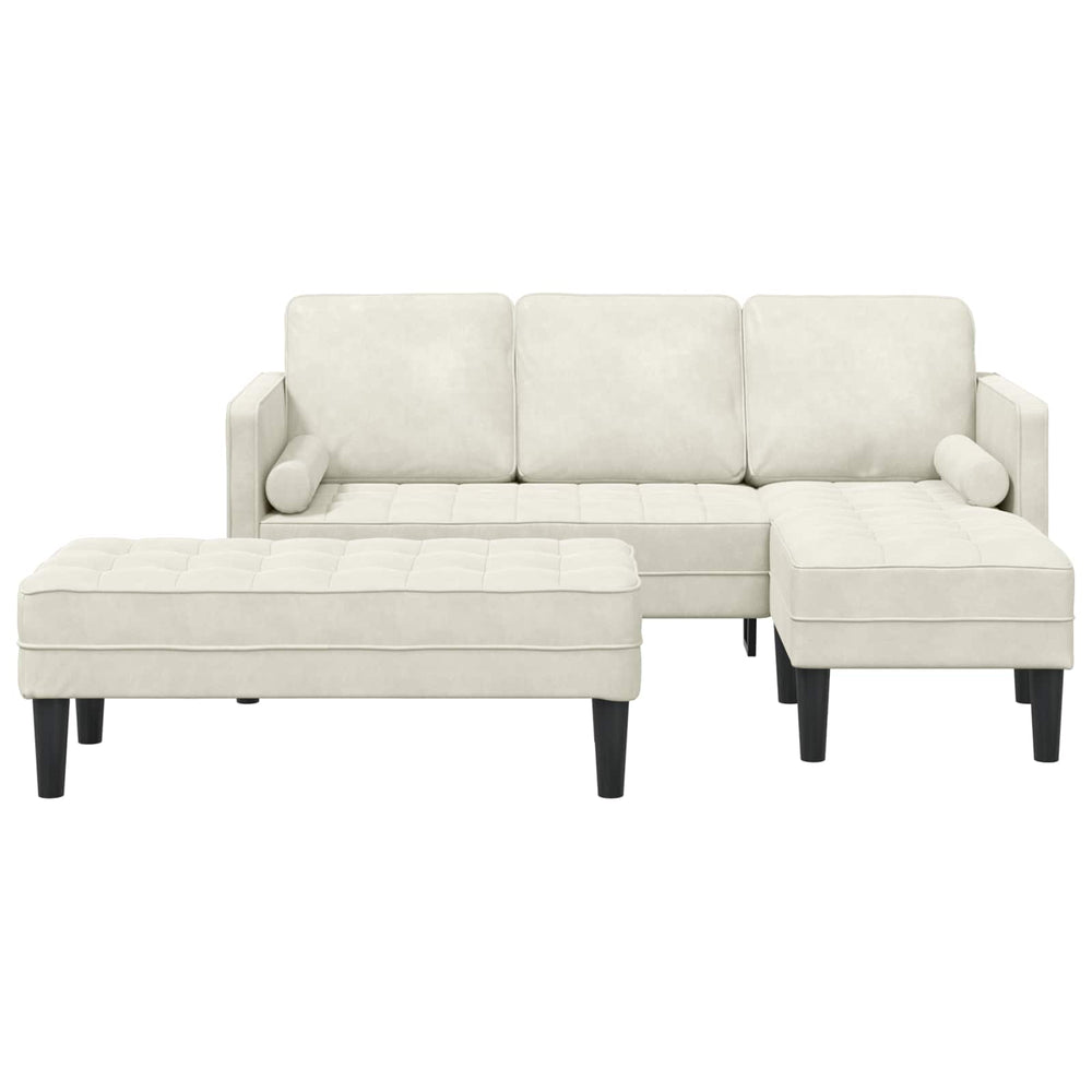 Creme Sofa Set mit Kissen