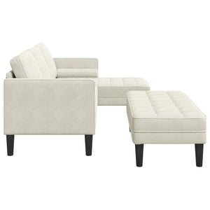 Creme Sofa Set mit Kissen