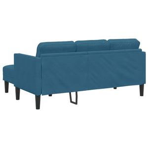 Blaues 2-teiliges Sofa-Set mit Kissen