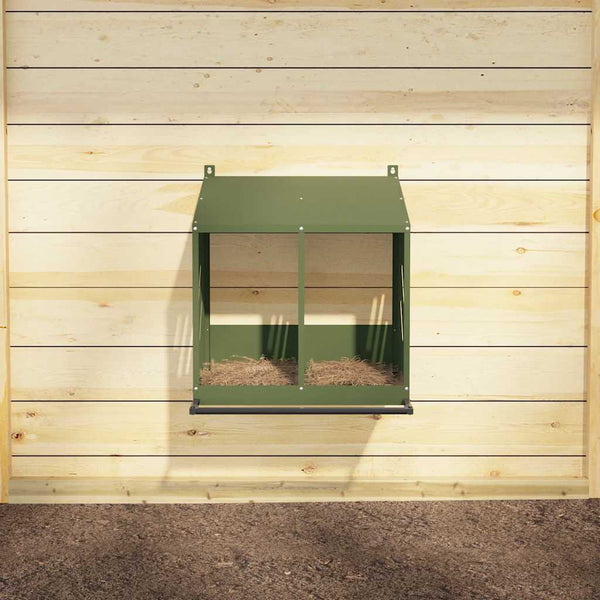 Hühner-Nistkasten 2 Fächer Olivgrün
