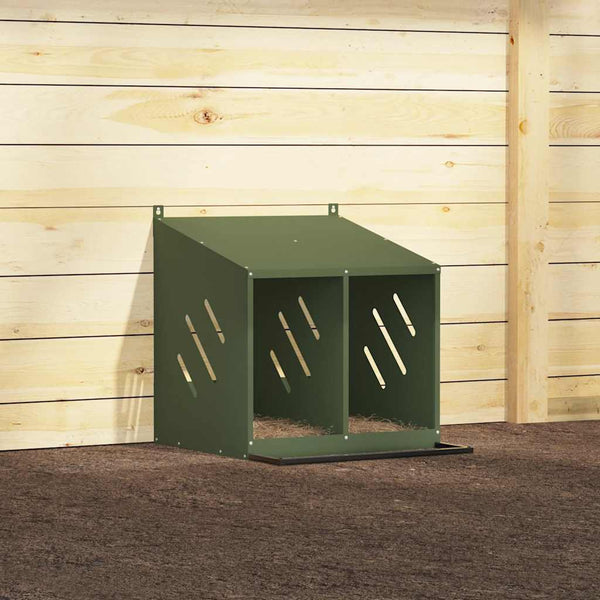 Hühner-Nistkasten 2 Fächer Olivgrün