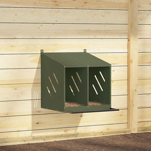 Hühner-Nistkasten 2 Fächer Olivgrün