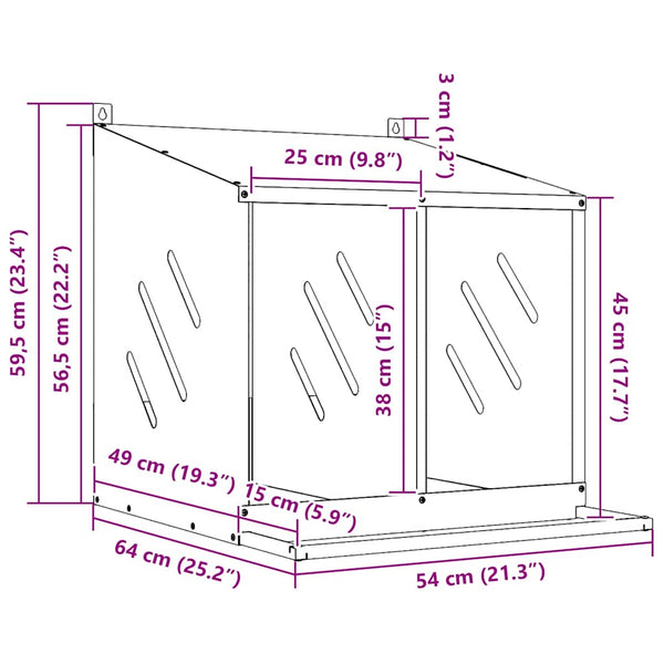 Hühner-Nistkasten, 2 Fächer, Verzinkt