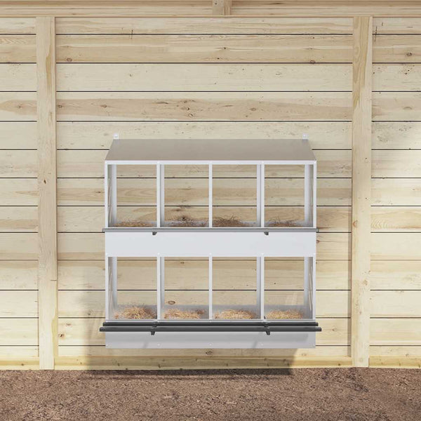 Hühner-Nistkasten 8 Fächer Verzinkt
