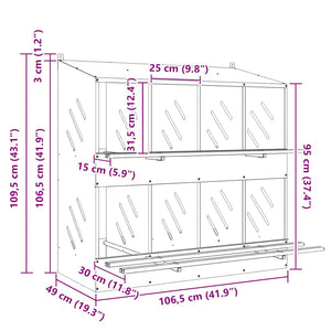 Hühner-Nistkasten 8 Fächer Verzinkt