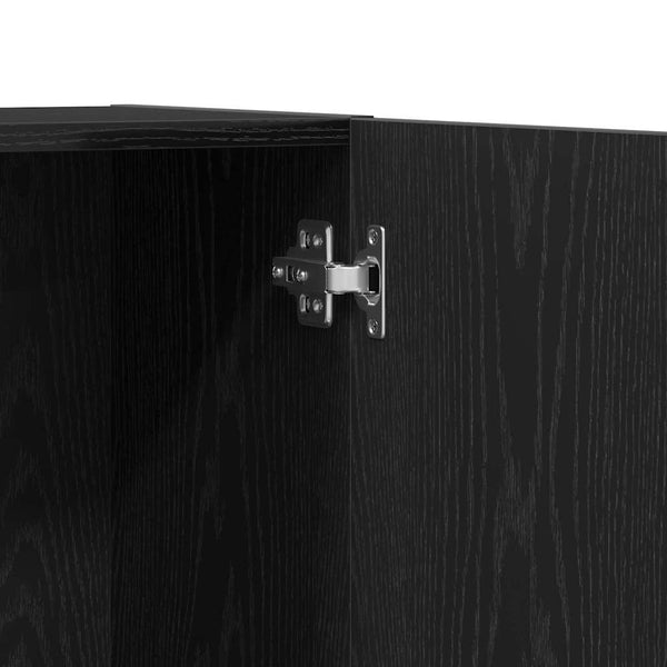 Büroschrank Schwarz Eichenoptik 190 cm