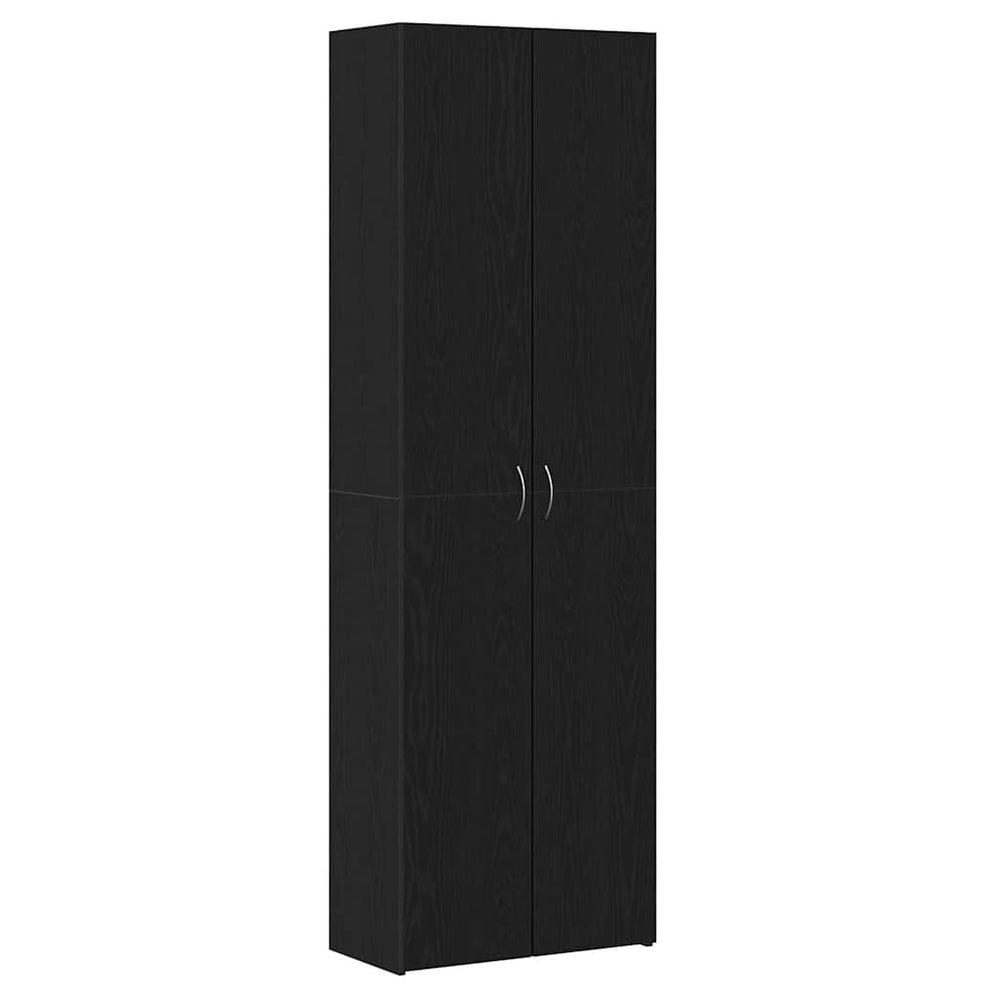 Büroschrank Schwarz Eichenoptik 190 cm