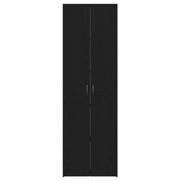 Büroschrank Schwarz Eichenoptik 190 cm
