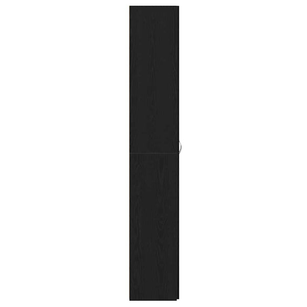 Büroschrank Schwarz Eichenoptik 190 cm