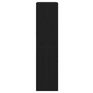 Schwarzer Kleiderschrank mit Regal Eichen-Optik 200cm