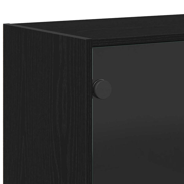 vidaXL Sideboard Black Oak Look 100 x 37 x 75.5 cm