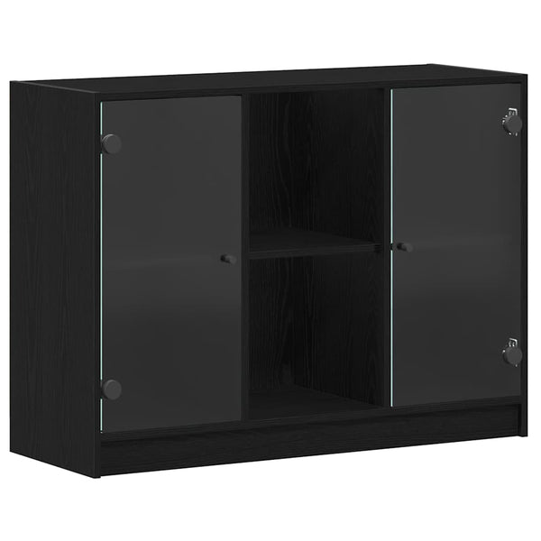 vidaXL Sideboard Black Oak Look 100 x 37 x 75.5 cm